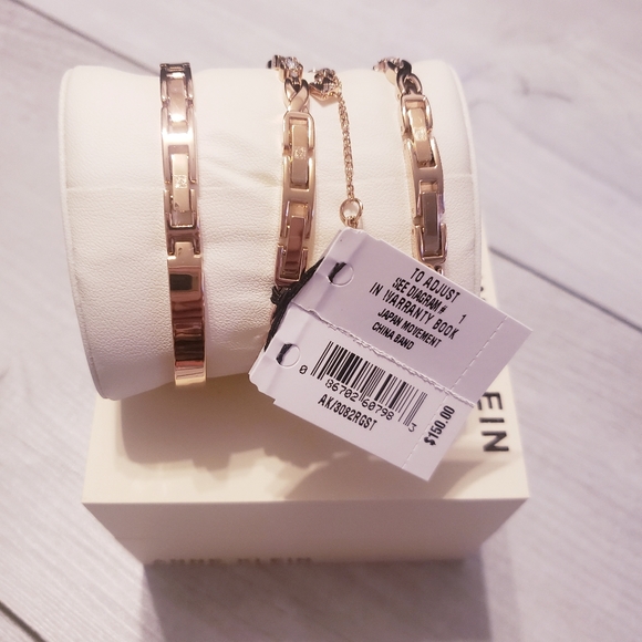 Anne Klein Rose Gold Swarovski Bracelet Watch Set main image 4